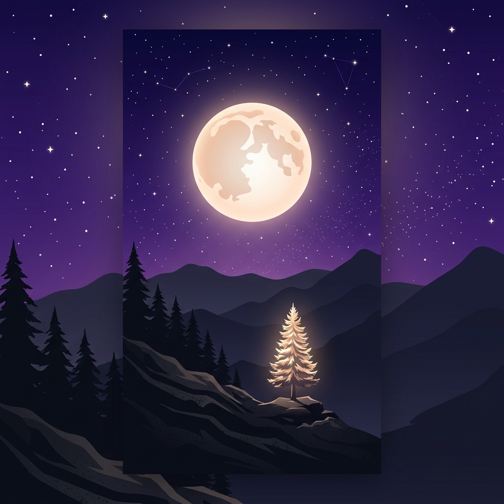 Luna Solitaria Wallpaper
